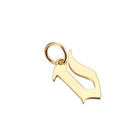solid gold letter charm - seolgold