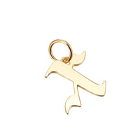 solid gold letter charm - seolgold