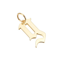 solid gold letter charm - seolgold