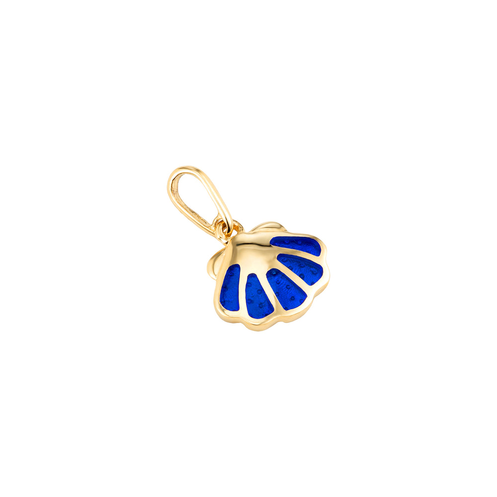 9ct Solid Gold Blue Shell Pendant