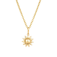 9ct Solid Gold Sun Pendant