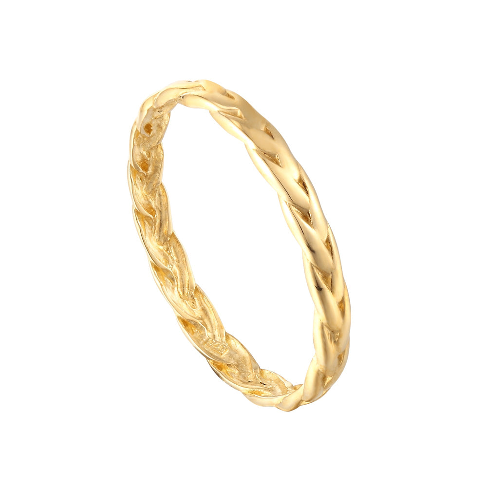 9ct Gold Rope Plait Ring - seol-gold