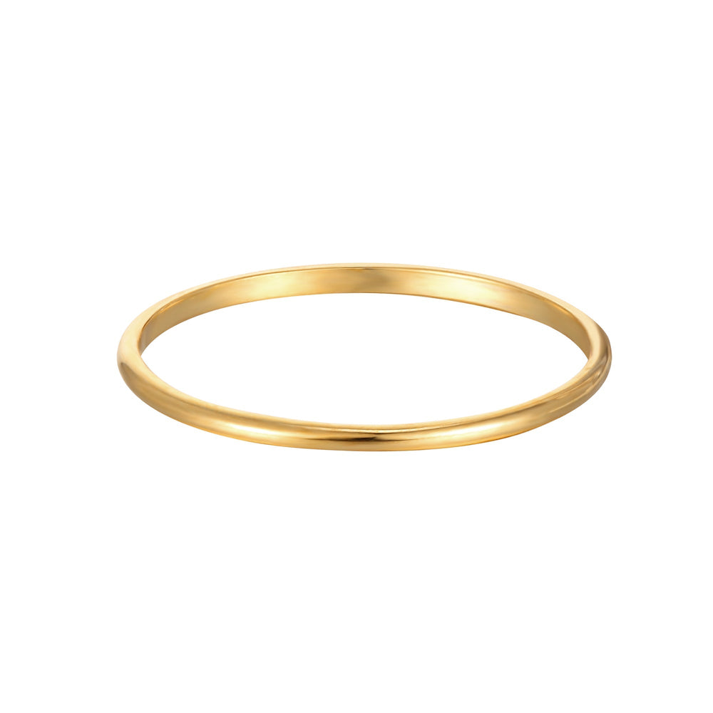 9ct Solid Gold Thin Plain Band Ring