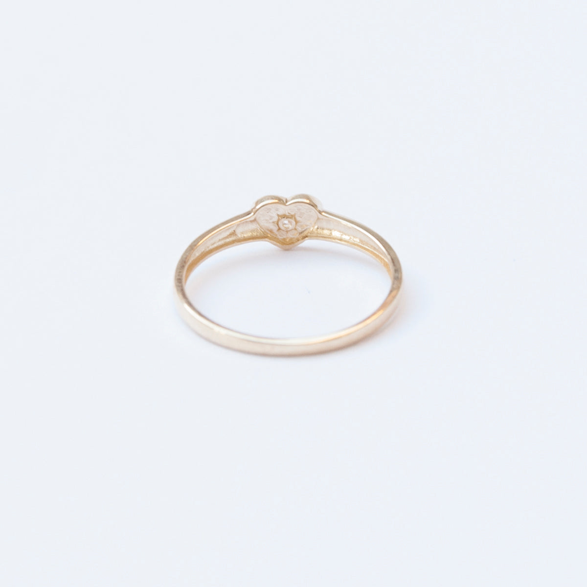 9ct Solid Gold Heart CZ North Star Ring
