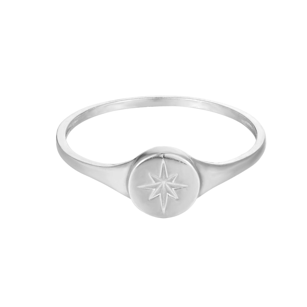 silver compass ring - seolgold