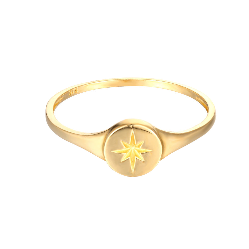 9ct yellow gold signet ring - seolgold