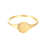 18ct Gold Vermeil Round Signet Ring