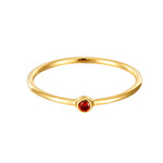 9ct Solid Gold Ruby Bezel Ring