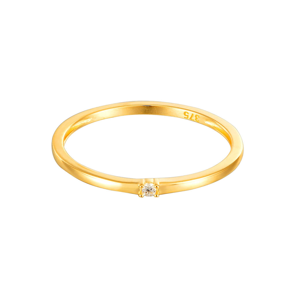 9ct Solid Gold CZ Ring