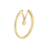 Seol gold - 9ct gold cz chain ring