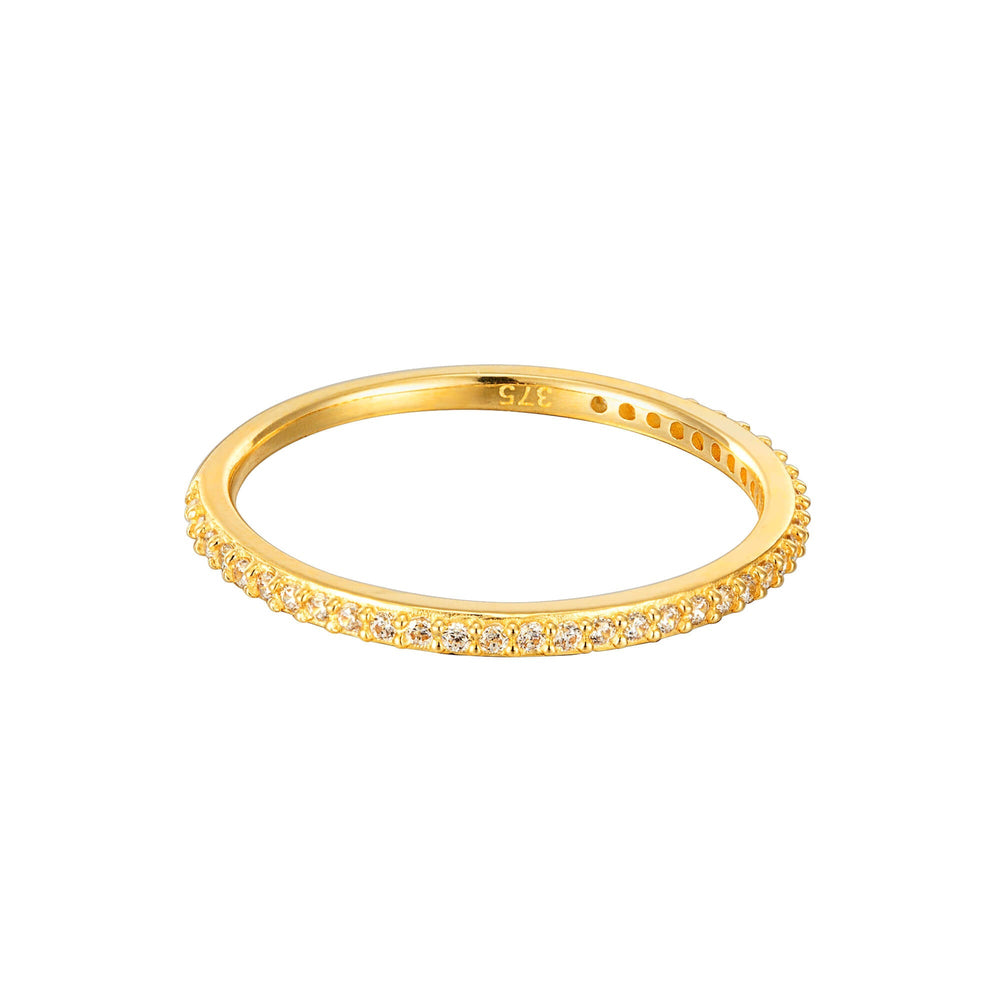 9ct Solid Gold CZ Eternity Ring
