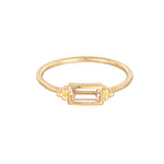 9ct Solid Gold Baguette Ring