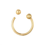 gold horseshoe hoop - seol-gold