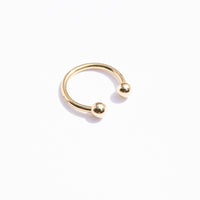 9ct gold horseshoe curved barbell earring - seol-gold