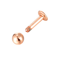 Rose gold barbell earring on a white background - seolgold