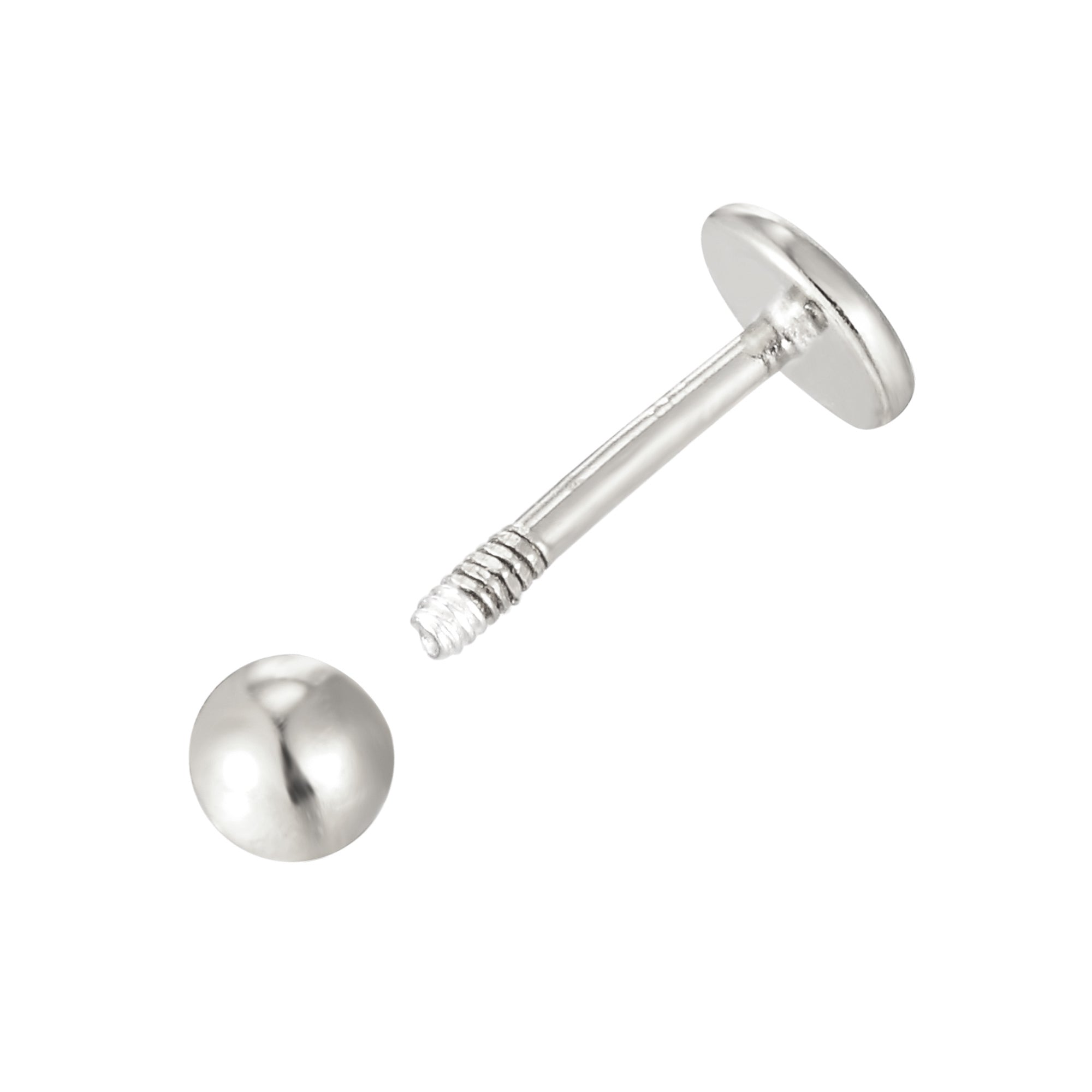 Sterling Silver Tiny Ball Stud Labret