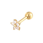 9ct Solid Gold Daisy Flower CZ Stud