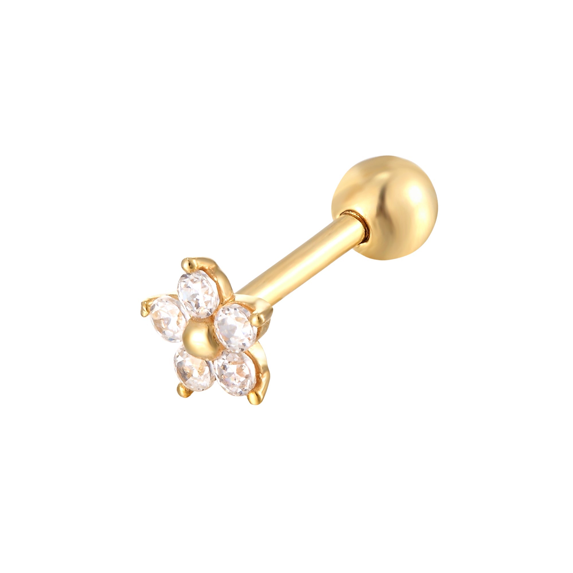 9ct Solid Gold cartilage stud -seolgold