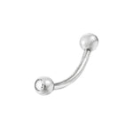 Sterling Silver CZ Curved Barbell Stud