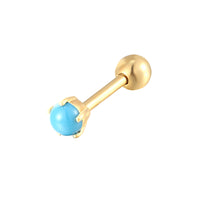9ct Solid Gold turquoise stud - seol-gold