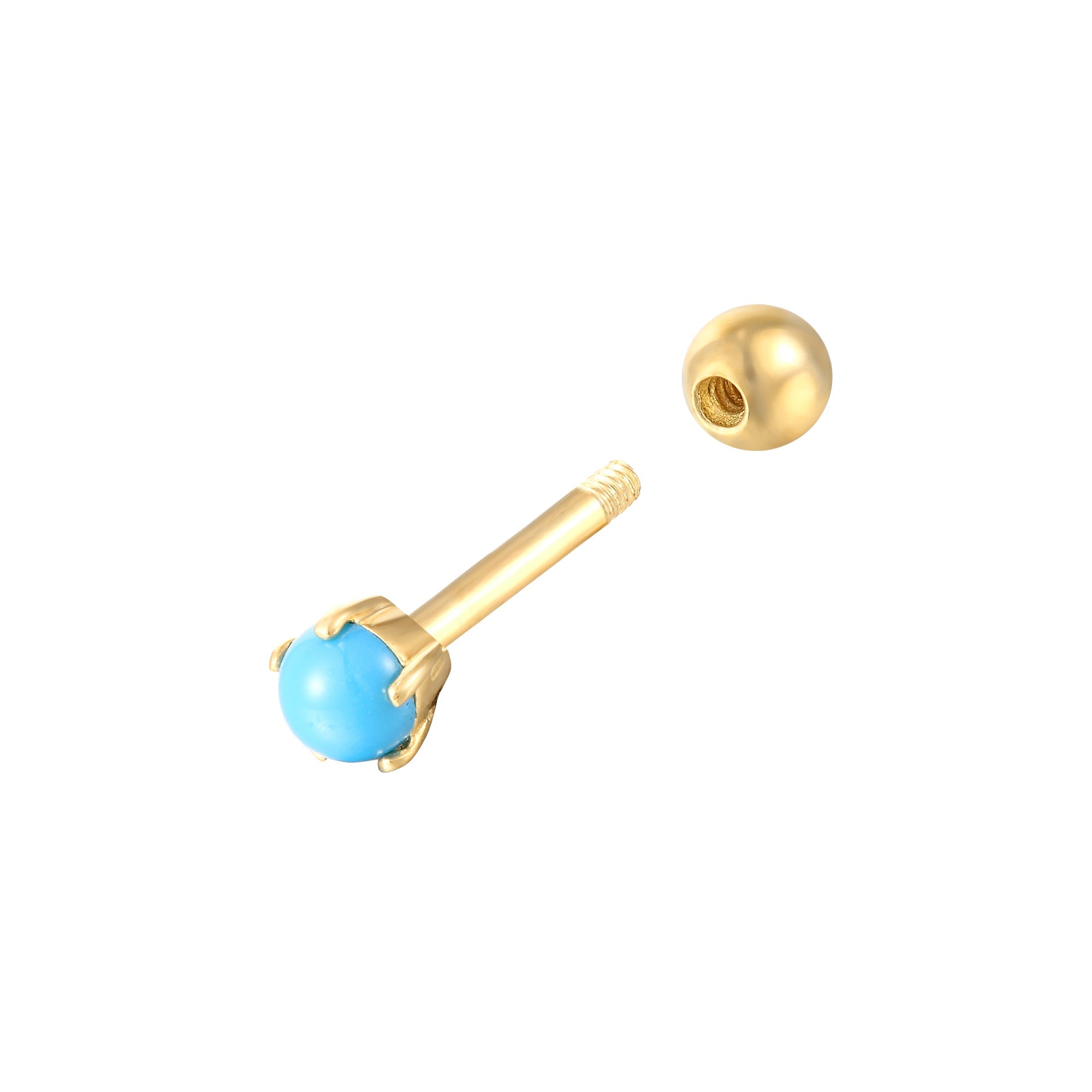 9ct Solid Gold top ear stud - seol-gold