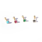 9ct Solid Gold cz claw stud - seol-gold