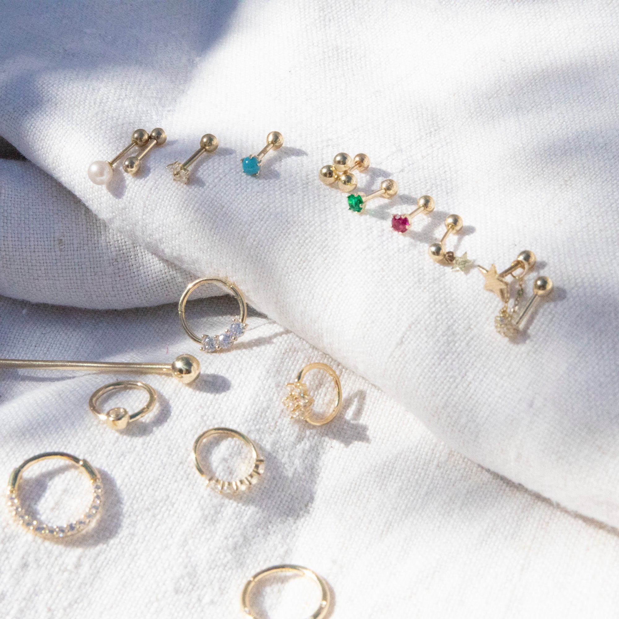 9ct gold cartilage piercing - seolgold