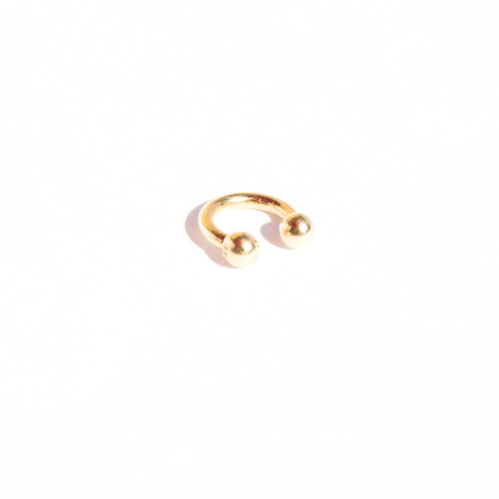 9ct gold small horseshoe earring - seol-gold
