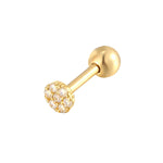 9ct Solid Gold Pave CZ Stud
