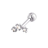 Silver flat back stud earring - seolgold