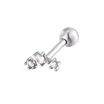 9ct Solid White Gold Constellation CZ Stud