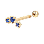 9ct Solid Gold Sapphire stud - seolgold