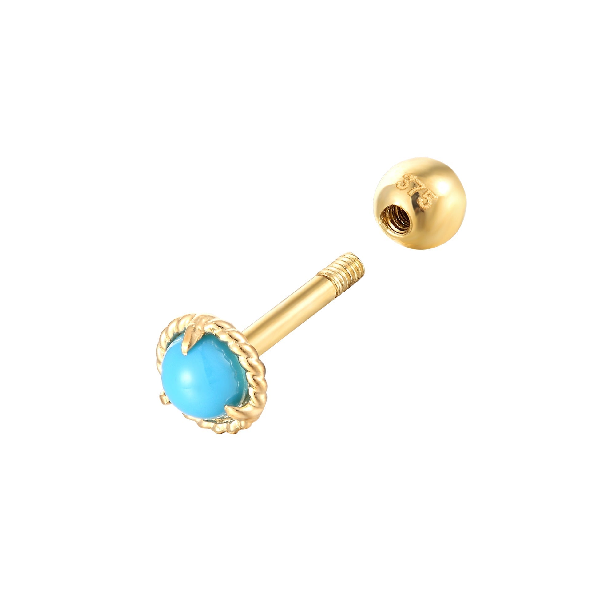 9ct Solid Gold cartilage earring - seol-gold