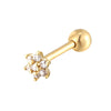 18ct Gold Vermeil Tiny Flower CZ Stud