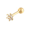 18ct Gold Plated Tiny Flower CZ Stud