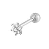 silver flower cartilage earring - seolgold