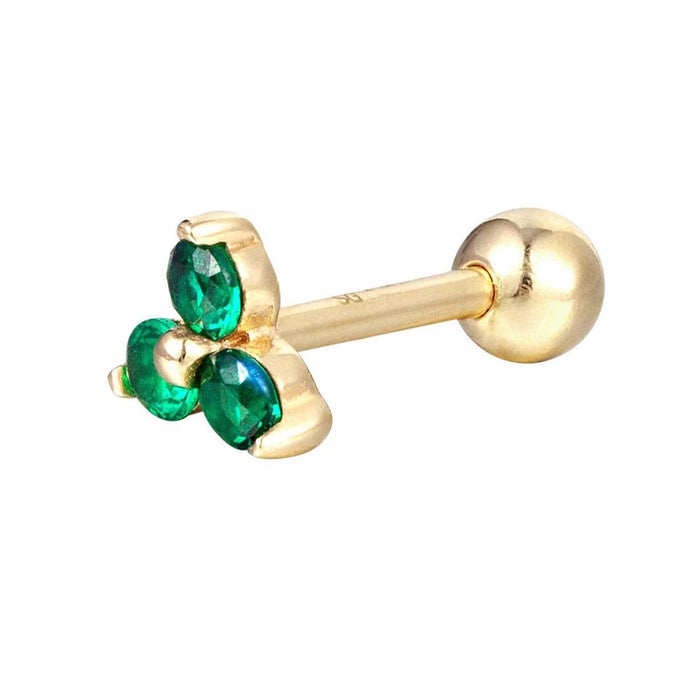 emerald stud - seol gold