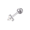 white gold cartilage earring - seol-gold