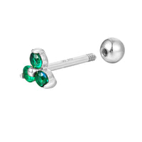 Emerald CZ Stud - Seolgold