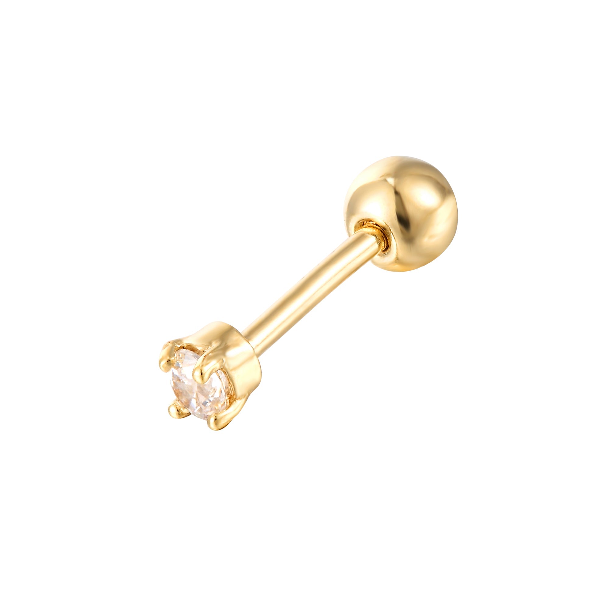 Gold Tiny CZ Stud - seol-gold