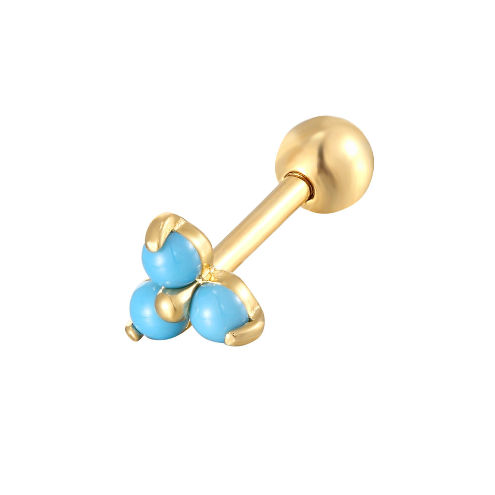 9ct gold - turquoise earring - seolgold