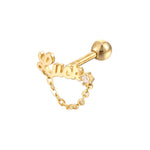 9ct Solid Gold Luck Stud Earring