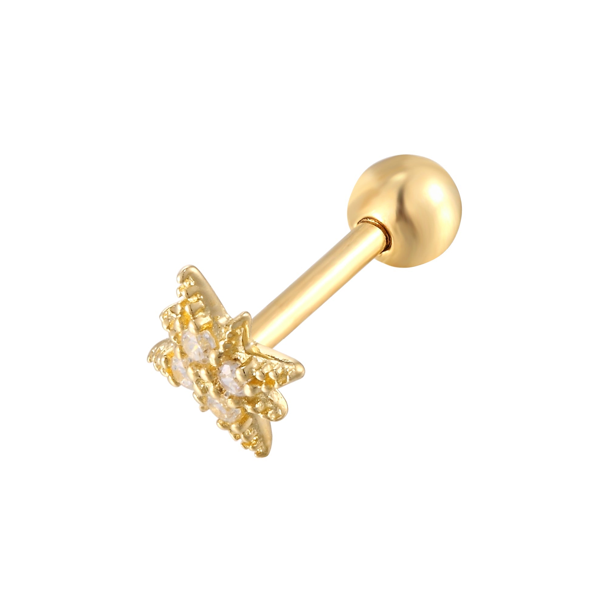 9ct Solid Gold star stud - seol gold