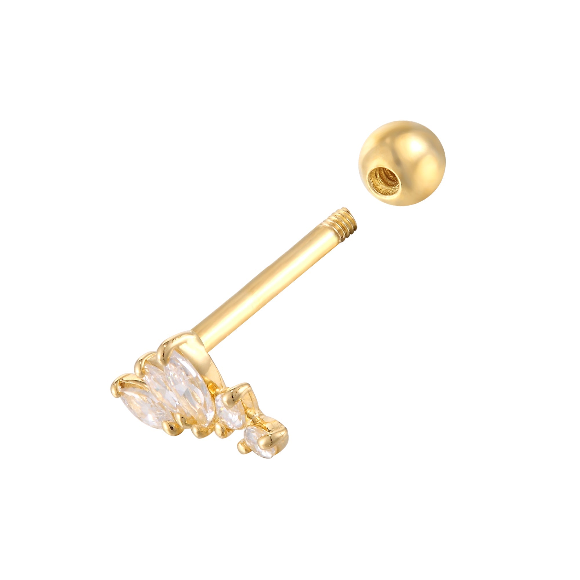 9ct stud - seol gold