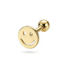 Gold smiley face barbell on a white background - seolgold