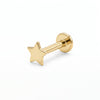 Gold star-shaped earring on a white background - seolgold