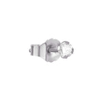 9ct Solid White Gold Diamond Stud Earrings
