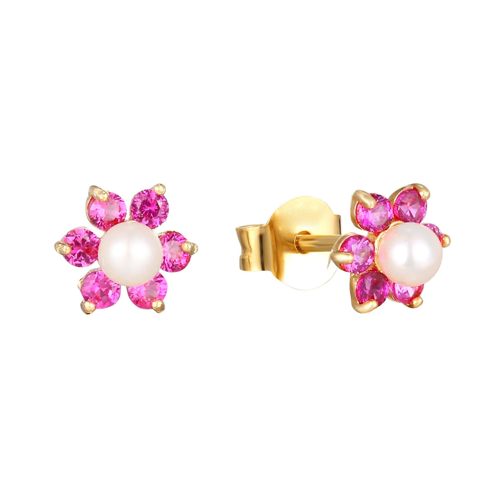 9ct gold ruby earrings - seolgold