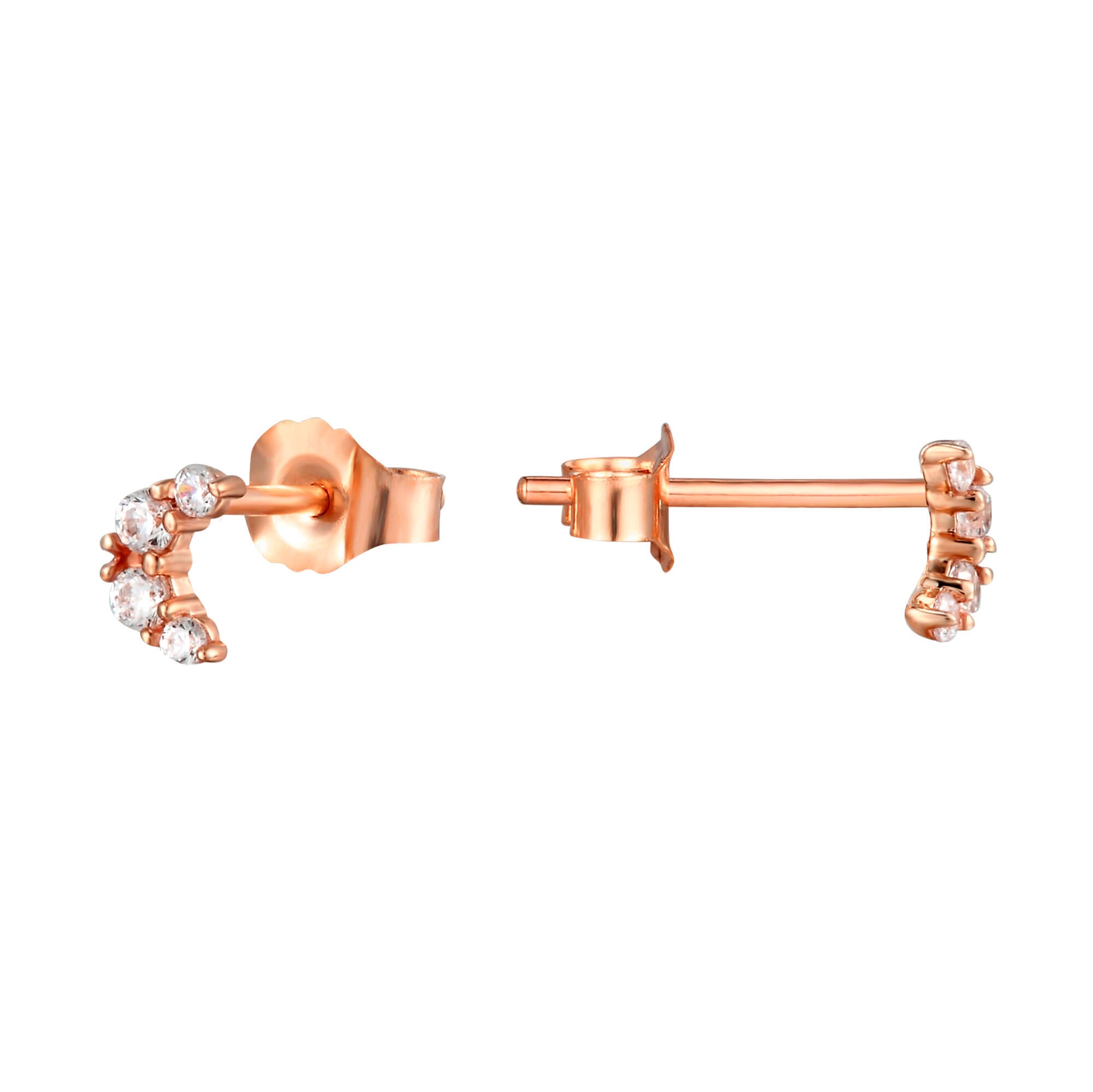 9ct Solid Rose Gold Stud earrings - seol-gold