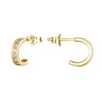 tiny half hoops - seolgold